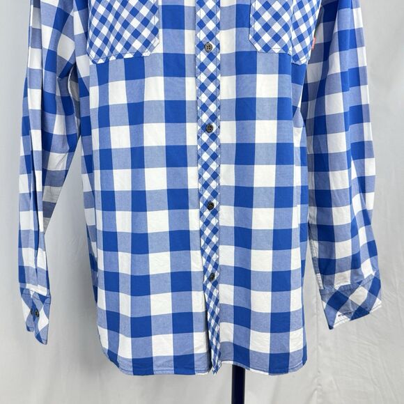 ENGELBERT STRAUSS Jacket Men's 2XL Overshirt Button Up Plaid Collar Hooded - Picture 14 of 16